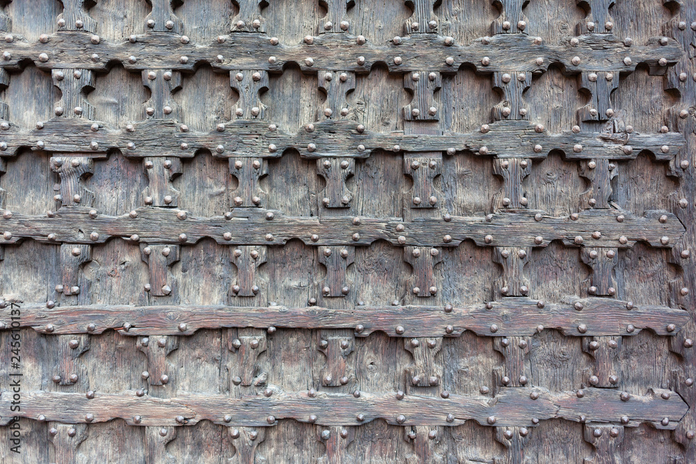 Pattern of old wooden door