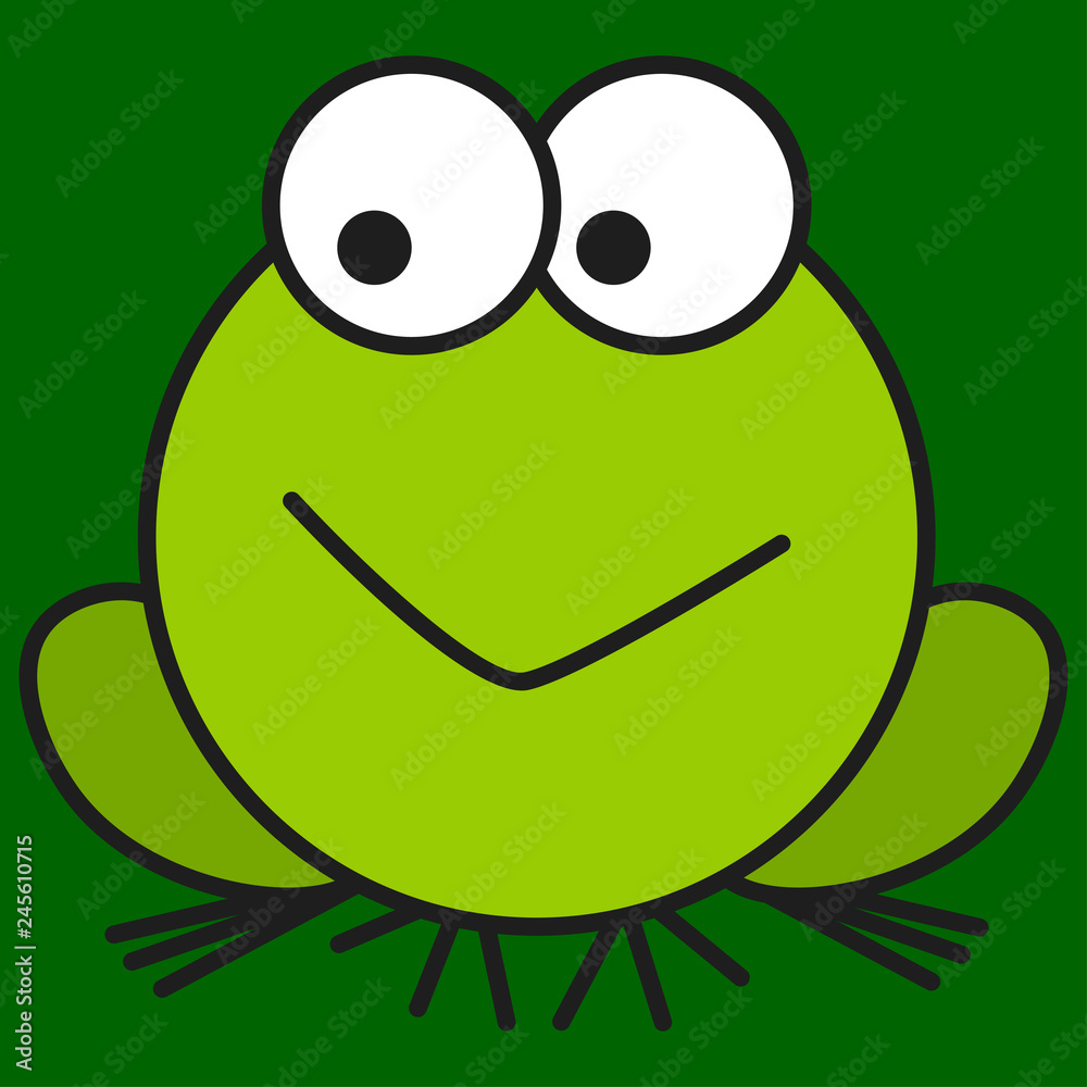 Frog in cartoon style