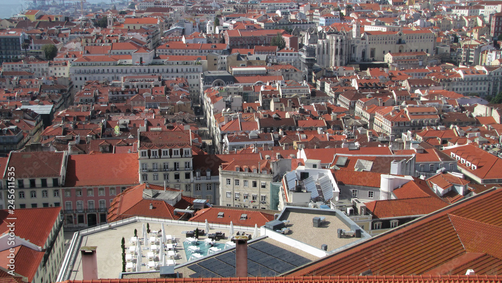 Lisbon; A panoramic view of the city