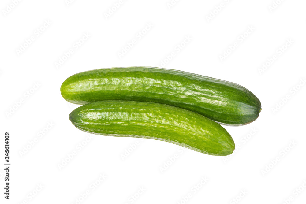 Two bright green cucumbers Two bright green cucumbers