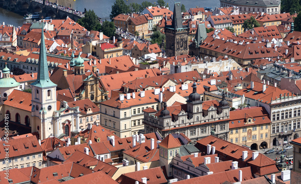 Prague view from the St. Vitus Cathedral (Hradschin)