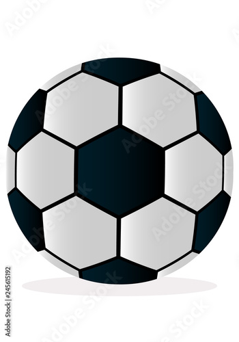 Vector illustration soccer ball on white background