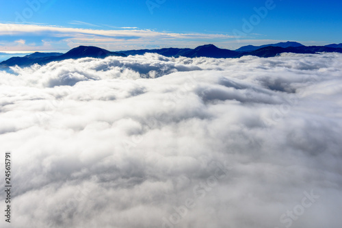 Sea of clouds (Collsacabra Mountains, Catalonia, Spain)