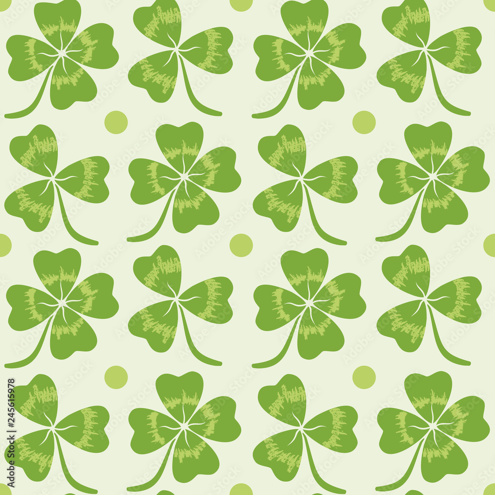 pattern with lucky clover pattern with lucky clover