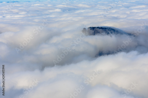 Sea of clouds (Collsacabra Mountains, Catalonia, Spain)
