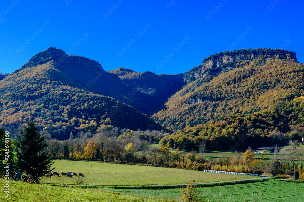 Beautiful landscape in Catalonia (Hostalets d'en Bas, Garrotxa Province, Spain)