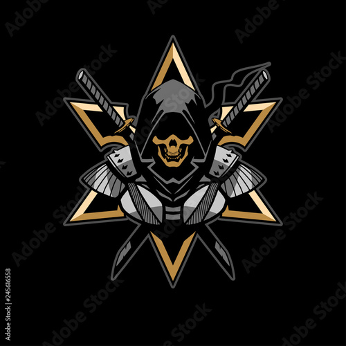 Ninja with skull mask