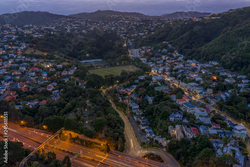 Early evening in Wellington City, Kelburn and botanical gardens  photo