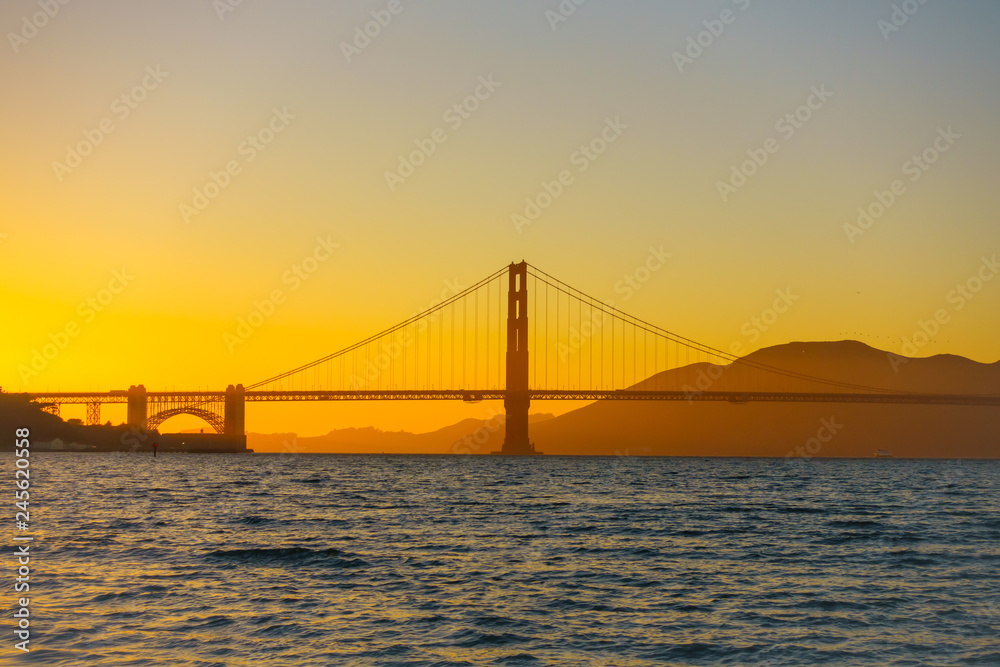 Bridge Golden Gate at San Francisco sunset