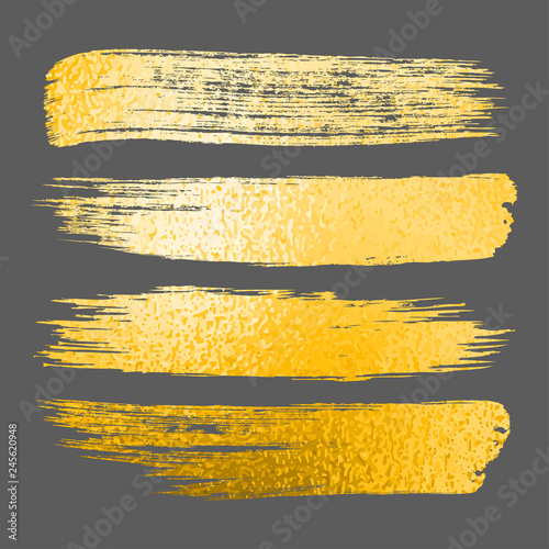 Collection of paint, brush strokes – vector