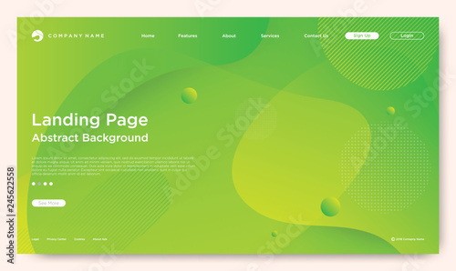 Website Landing Page, Abstract Background, Gradient Pattern and Modern Style