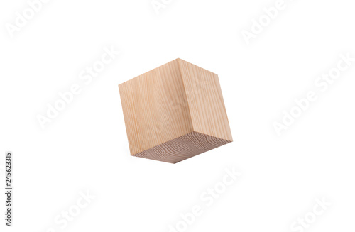 Fototapeta Naklejka Na Ścianę i Meble -  Wooden cube isolated on white background.