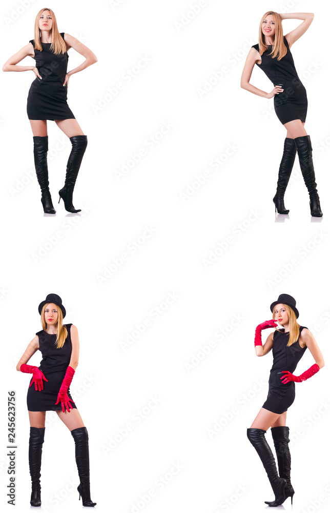 Fototapeta premium Beautiful woman wearing topboots