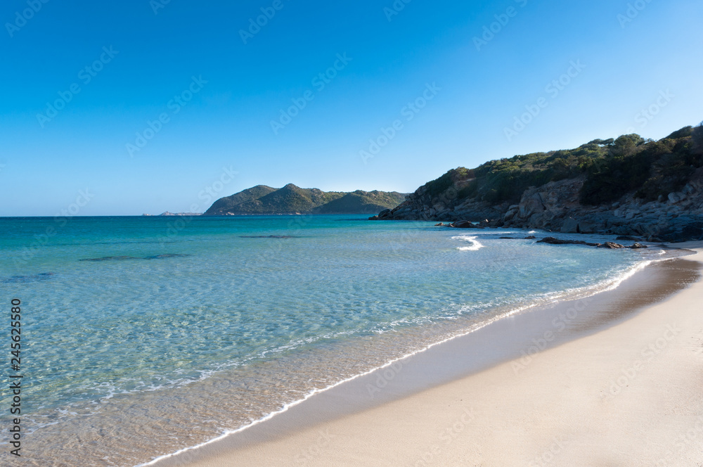 Transparent water in Cala Monte Turn Sardinia beach Transparent water in Cala Monte Turn Sardinia beach