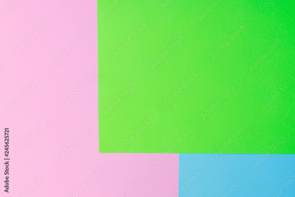 Soft pink, green and blue paper as texture background. Flat lay. Minimal concept. Creative concept. Pop Art. Bright Sweet fashion Style. Soft pink, green and blue paper as texture background. Flat lay. Minimal concept. Creative concept. Pop Art. Bright Sweet fashion Style.