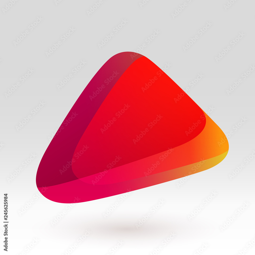 Abstract Template Geometry Flow Red Colorful Icon