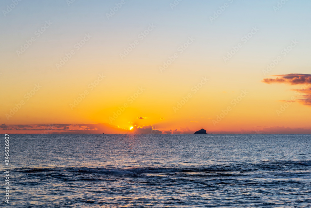 Sunrise over the Mediterranean. La Manga. Spain.
