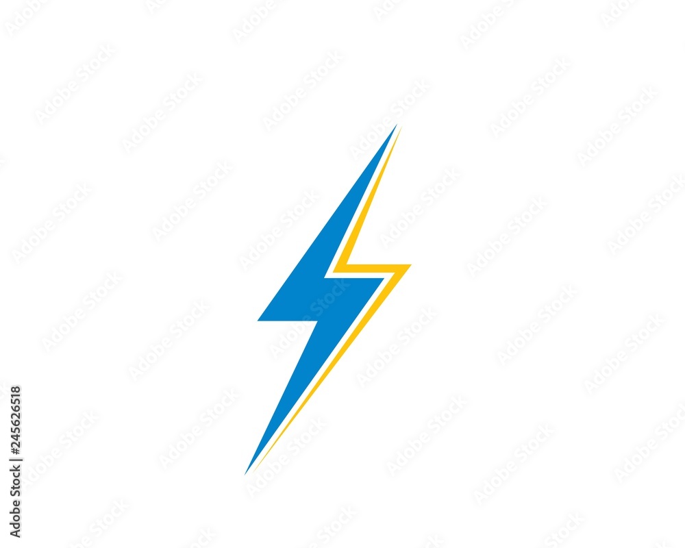 flash power thunder illustration vector