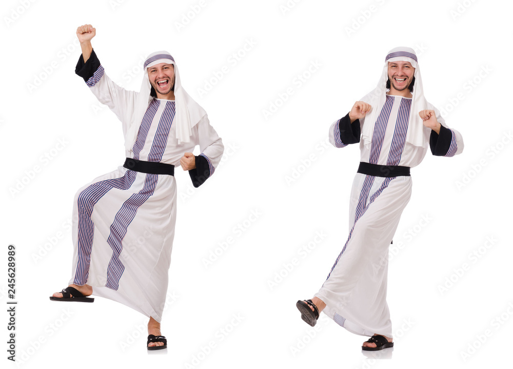 Male arab isolated on white background  
