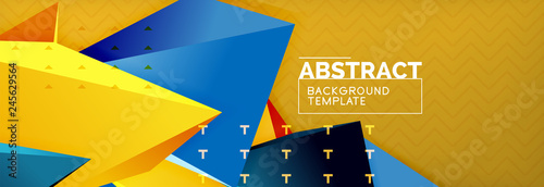 3d triangular shapes geometric background. Origami style pattern with triange shapes for decorative design. Poster design. Line design. Modern presentation template