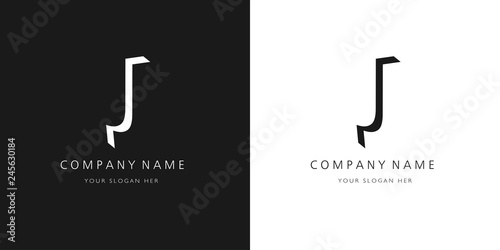 J logo letter design	
