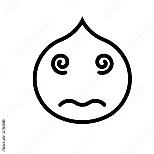 Outline sick vector icon