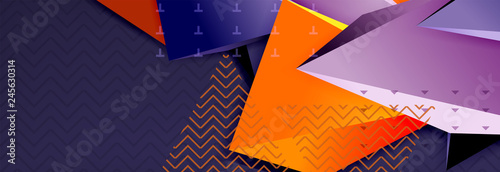 3d triangular shapes geometric background. Origami style pattern with triange shapes for decorative design. Poster design. Line design. Modern presentation template
