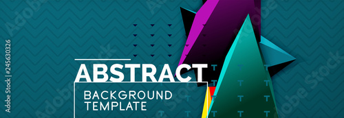 3d triangular shapes geometric background. Origami style pattern with triange shapes for decorative design. Poster design. Line design. Modern presentation template