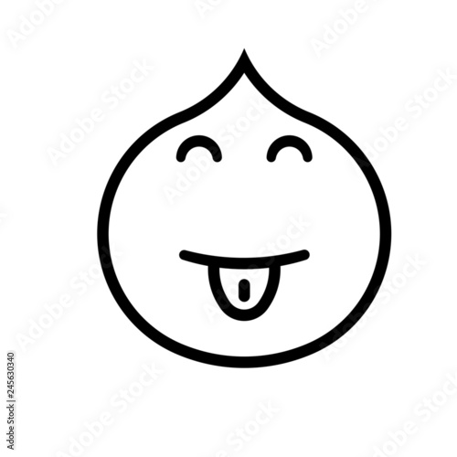 Outline tongue out vector icon