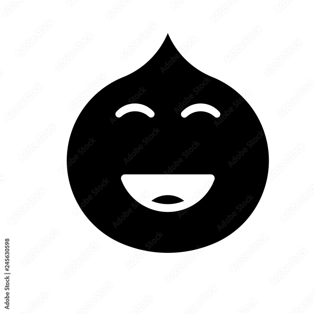 Glyph laugh vector icon Glyph laugh vector icon