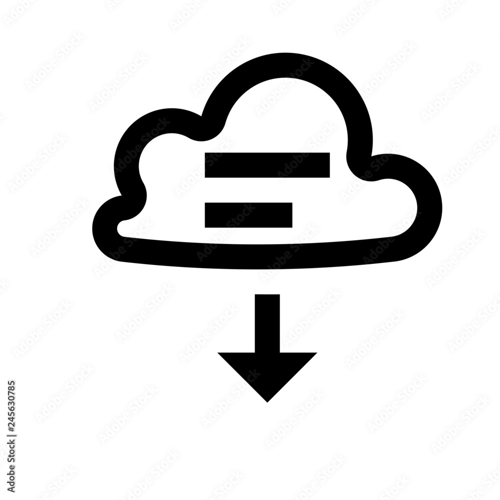 Outline download vector icon Outline download vector icon