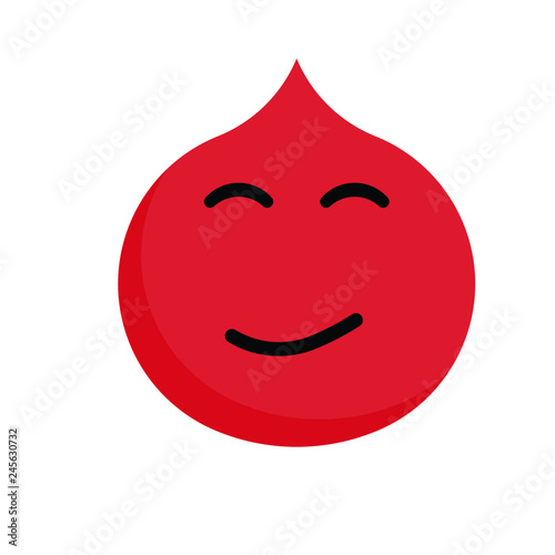 Flat smile vector icon
