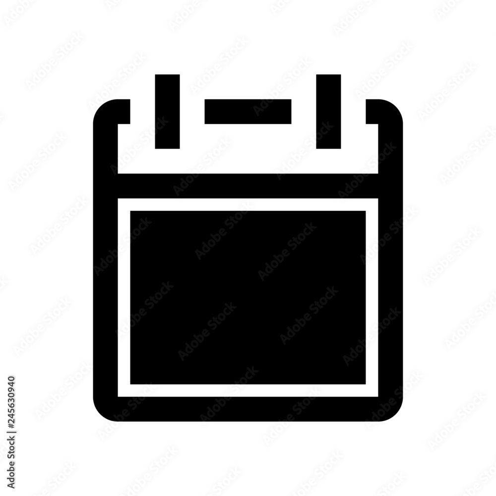 Glyph Calendar vector icon