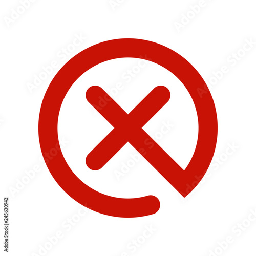 Flat Cancel vector icon