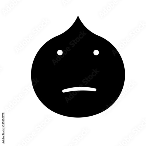 Glyph wry vector icon