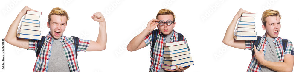 Young student isolated on white background Young student isolated on white background