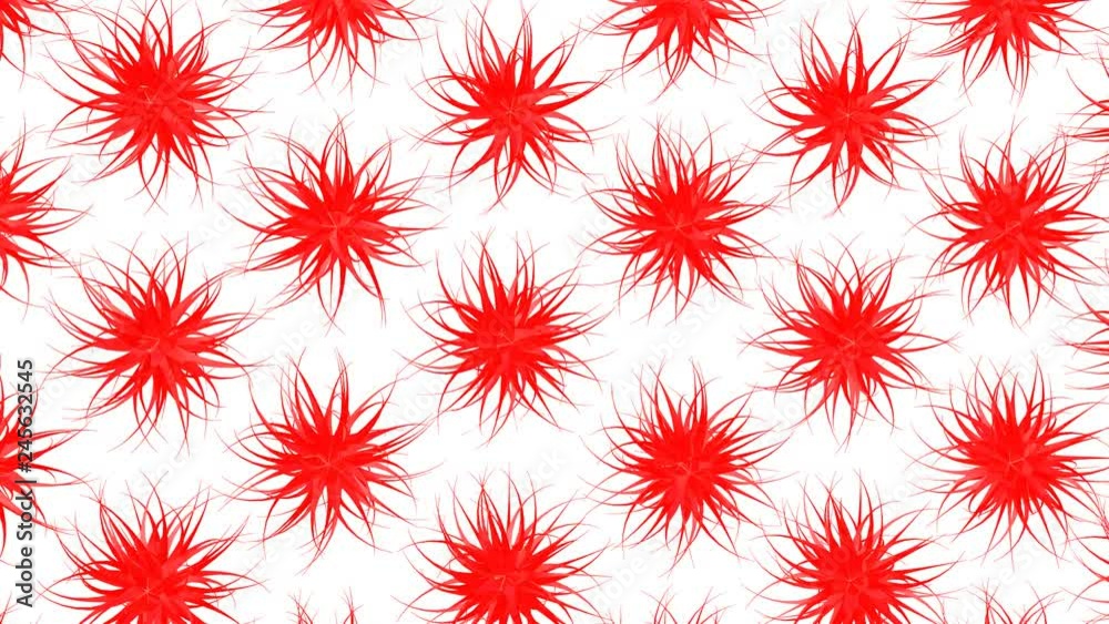 Abstract red three-dimensional shapes moving on a white background. Animated screensaver. 3d render Abstract red three-dimensional shapes moving on a white background. Animated screensaver. 3d render