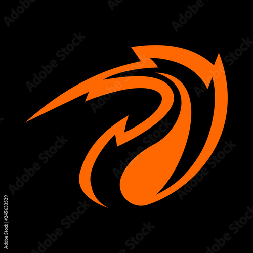 Hot Flame Fireball vector cartoon