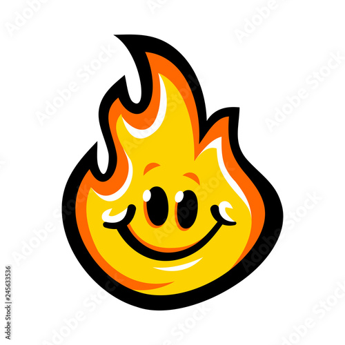 Hot Flame Fireball vector cartoon