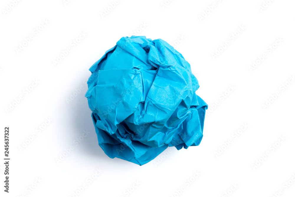 Crumpled Paper Ball Isolated Crumpled Paper Ball Isolated