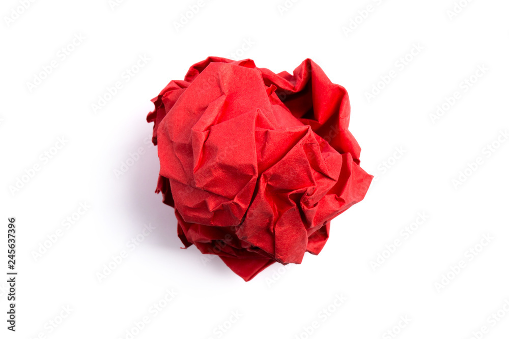 Crumpled Paper Ball Isolated Crumpled Paper Ball Isolated