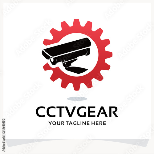 CCTV Gear Logo Design Template Inspiration