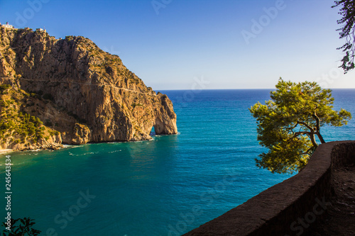 Scenic Coastal Cliff and Azure Sea View
