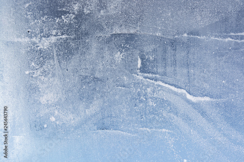 The texture of the ice. The frozen water.Winter background   © Ольга Васильева