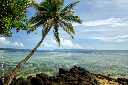 Coastline in Lavena village on Taveuni Island, Fiji