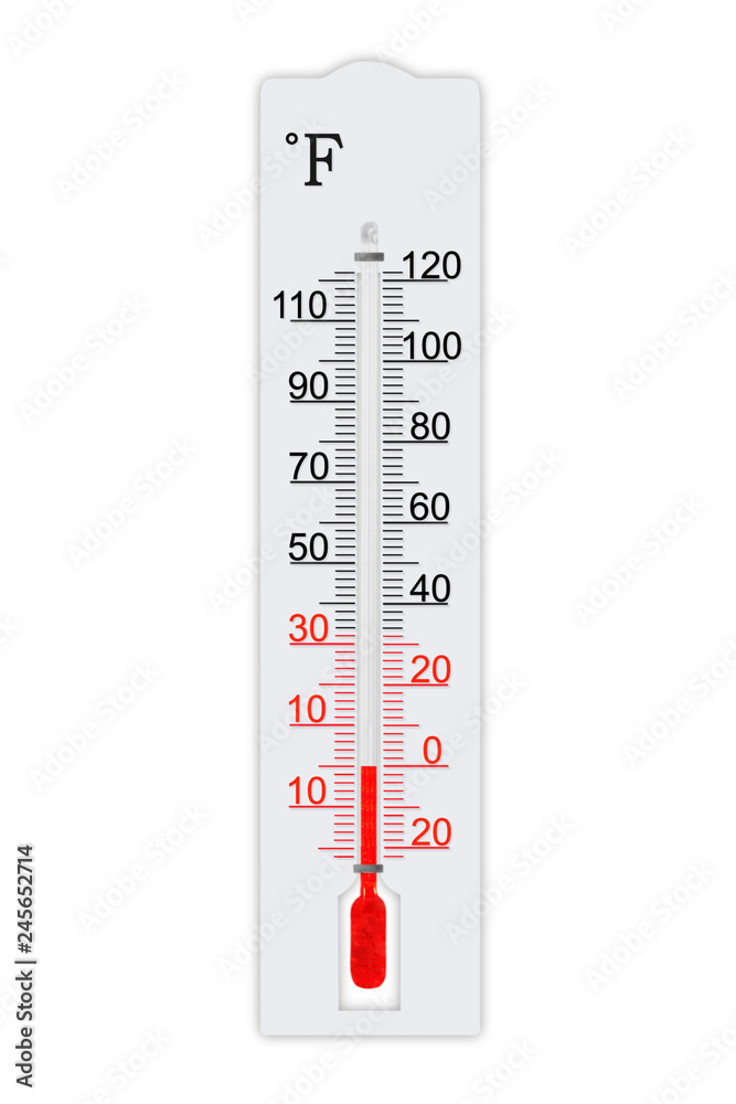 Fahrenheit scale measurement system. Thermometer for measuring air