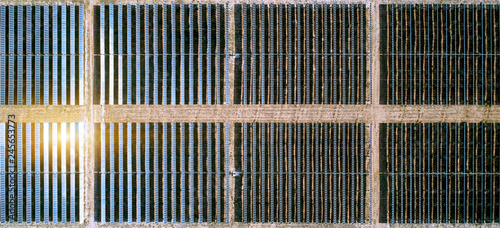 Aerial solar photovoltaic panel