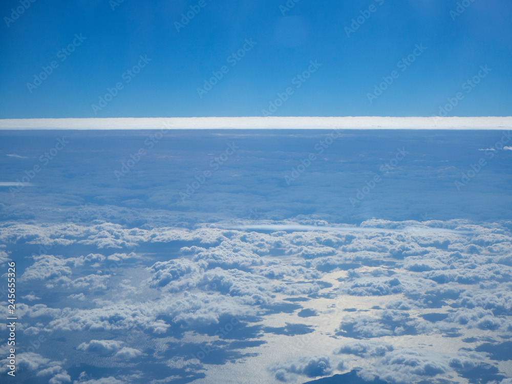 bird eye view of city from plane window