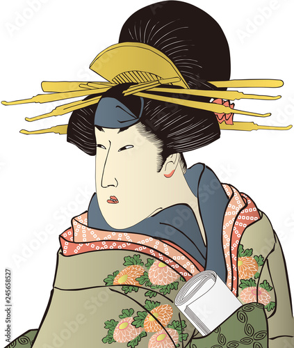 浮世絵　歌舞伎役者　女性　その3