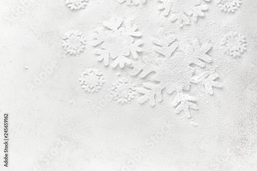 white background with snowflakes